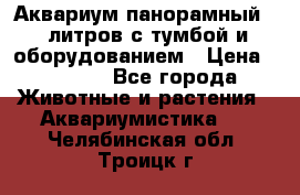 Аквариум панорамный 60 литров с тумбой и оборудованием › Цена ­ 6 000 - Все города Животные и растения » Аквариумистика   . Челябинская обл.,Троицк г.